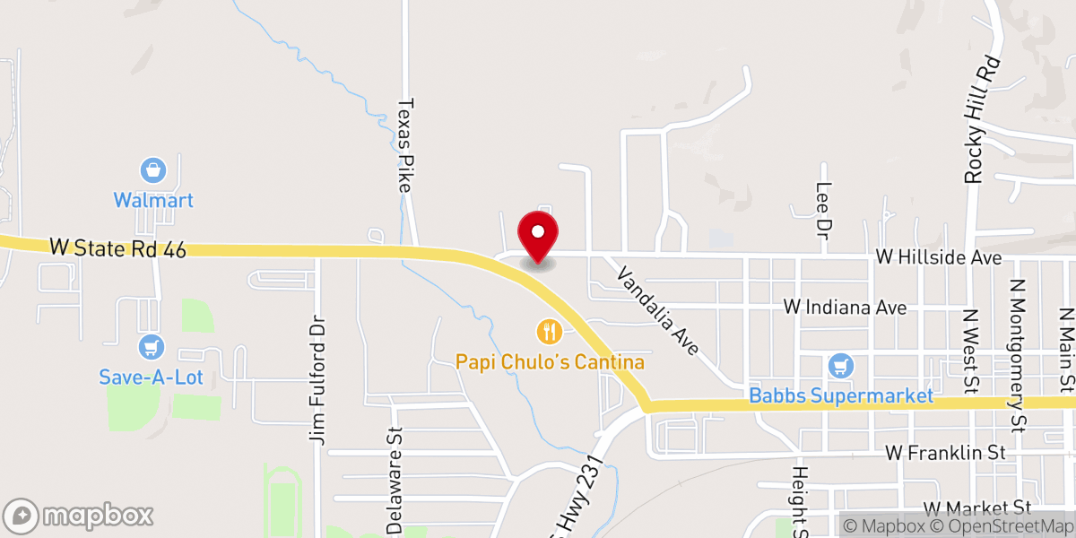 Map showing location of Covenant Baptist Church