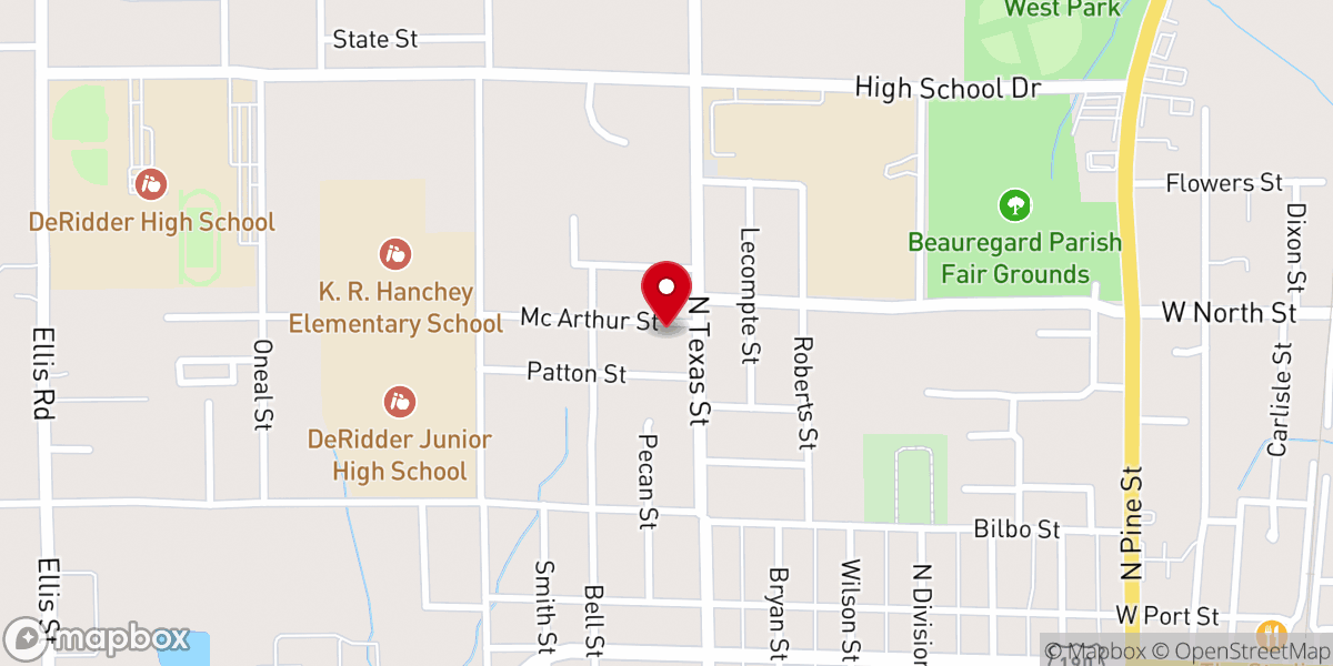Map showing location of Trinity Episcopal Church