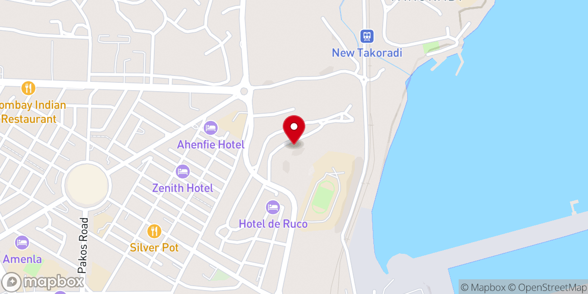 Map showing location of The Church Of Pentecost, The Supernatural Church - New Takoradi District