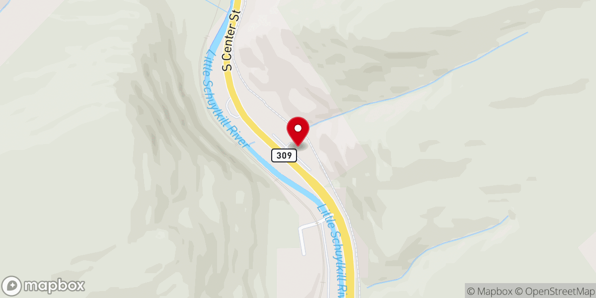 Map showing location of IGLESIA:AVP ALFA Y OMEGA Tamaqua PA