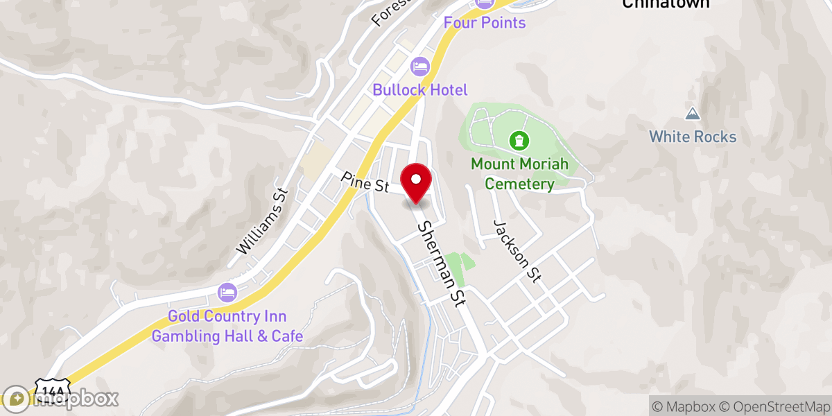 Map showing location of Black Hills Wedding Chapel