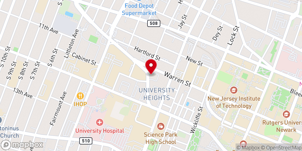 Map showing location of St. Joseph Roman Catholic Church, Rectory, and School