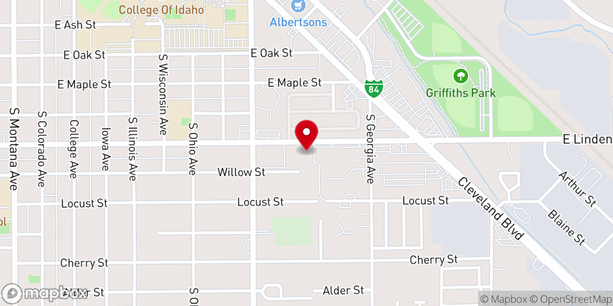 Map showing location of Caldwell Seventh-day Adventist Community Services