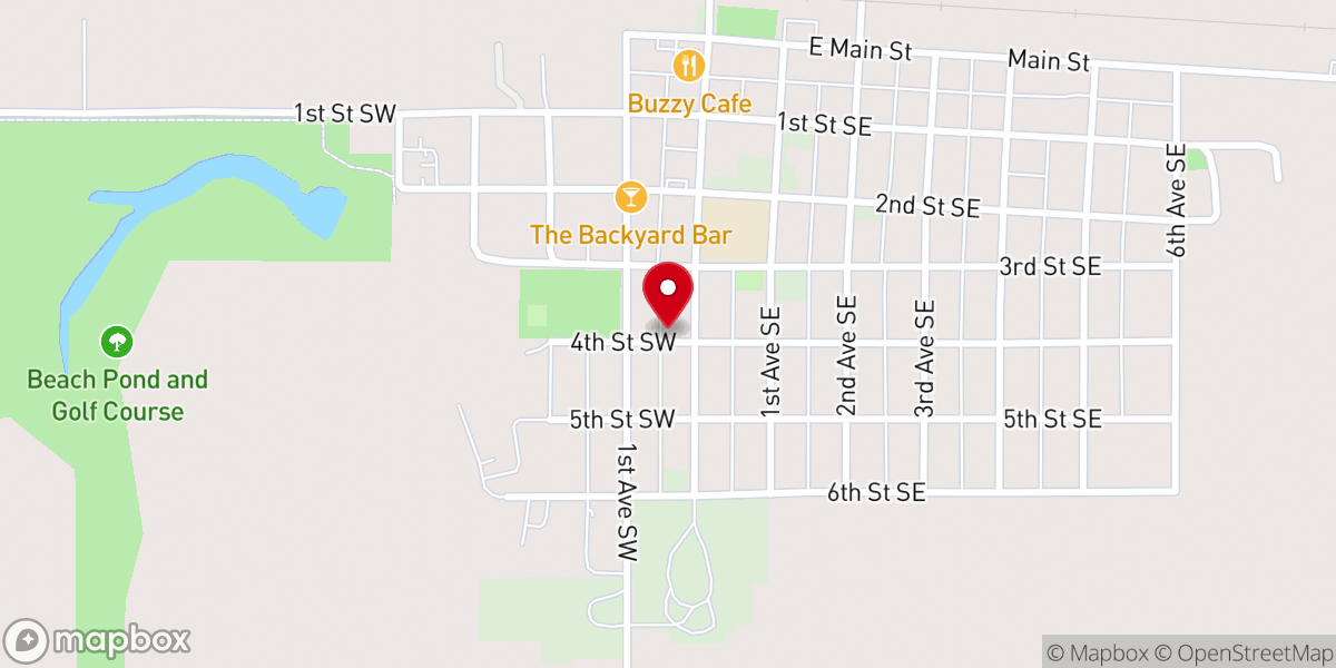 Map showing location of St Paul's Lutheran Church