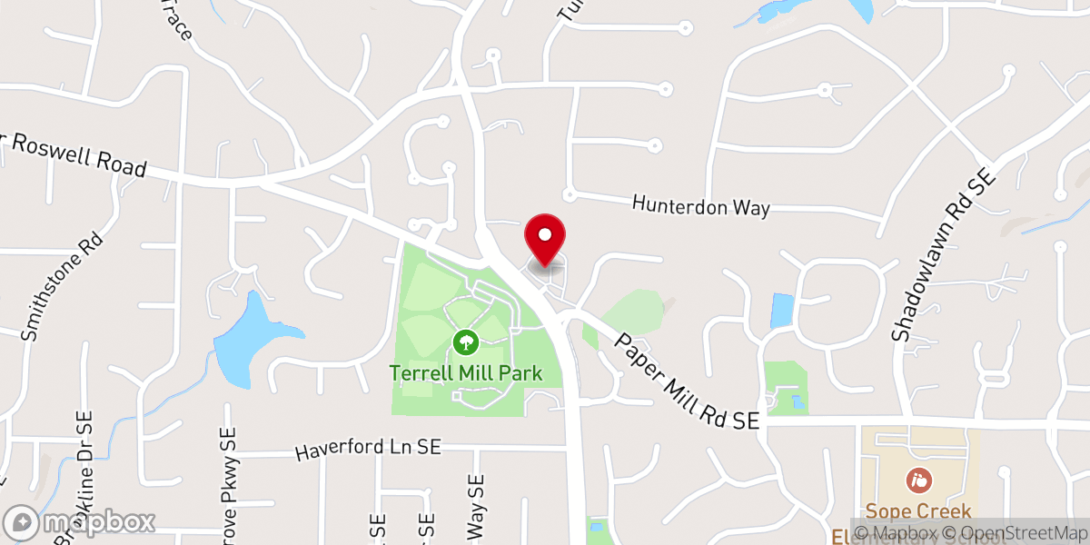 Map showing location of Christ Orthodox Presbyterian Church (OPC)
