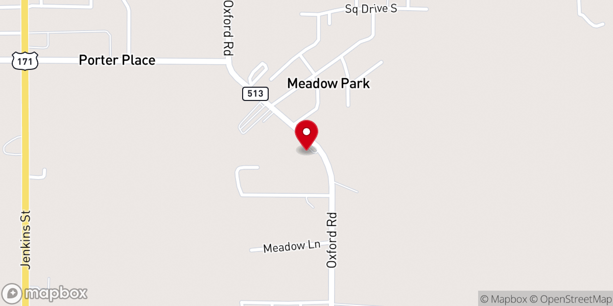 Map showing location of Mansfield Baptist Church
