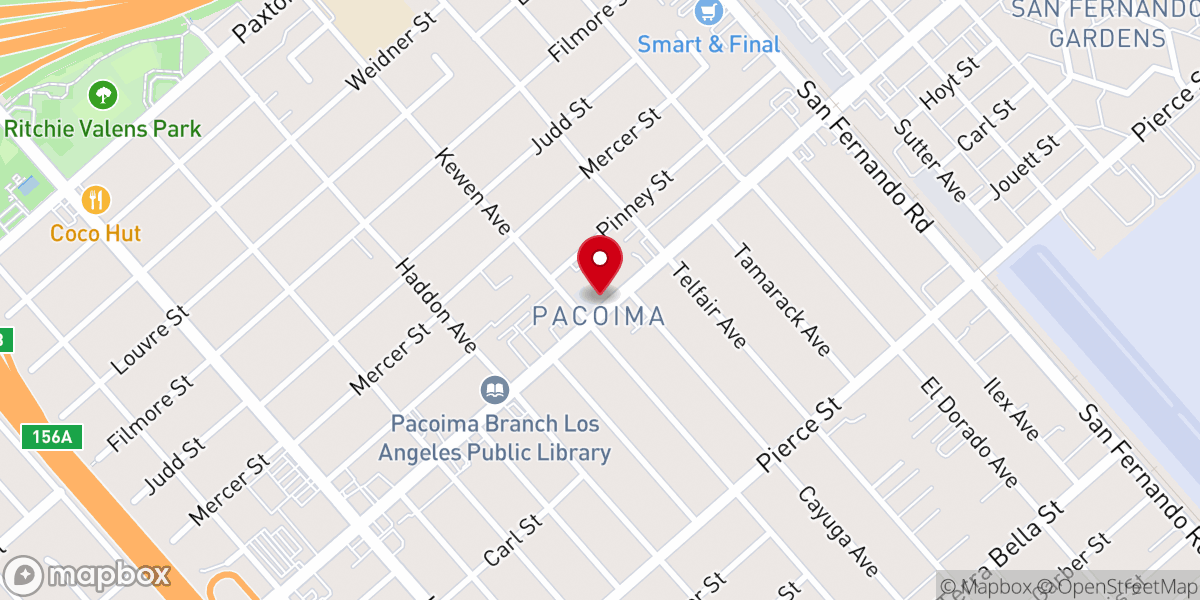 Map showing location of Primera Iglesia Del Valle