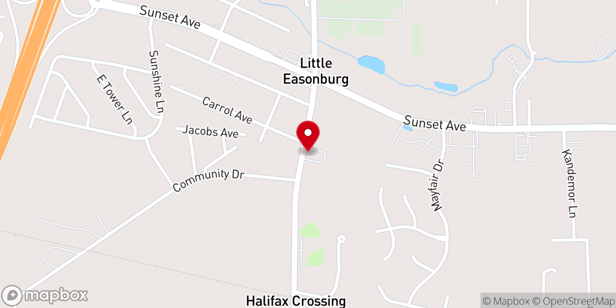 Map showing location of Bethlehem Baptist Church