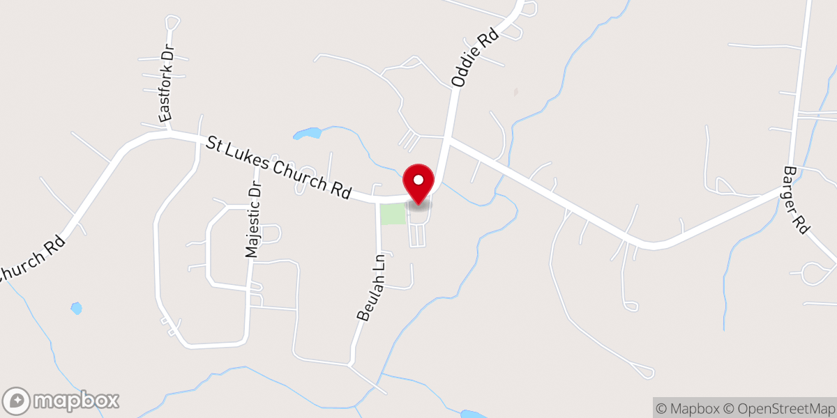 Map showing location of St. Luke's Church