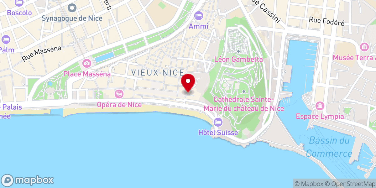 Map showing location of La Chapelle de la Très Sainte Trinité Et Du Saint Suaire De Nice