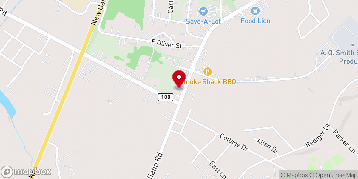 Map showing location of Earl G Dumplin's