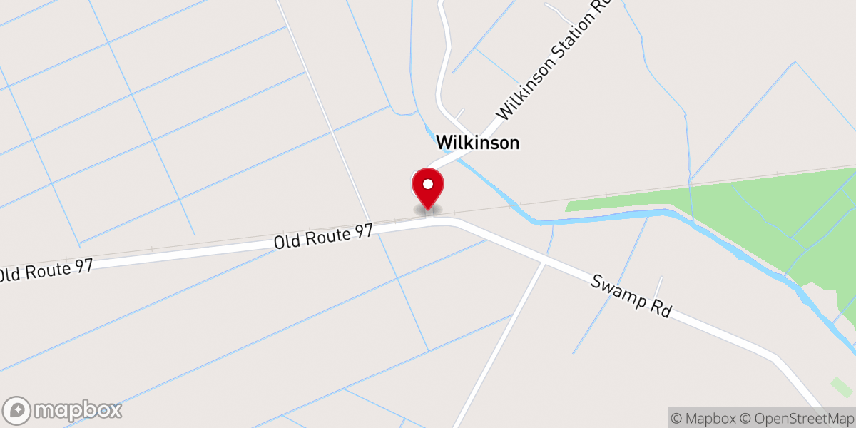 Map showing location of Wilkinson Church of Christ