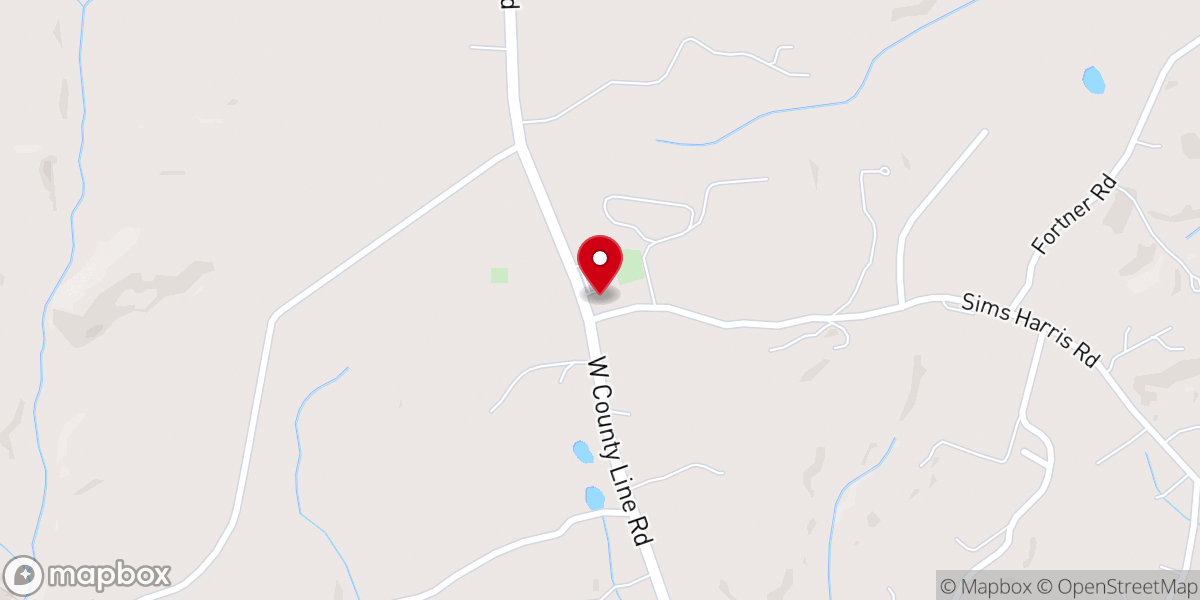 Map showing location of Liberty Church Lula