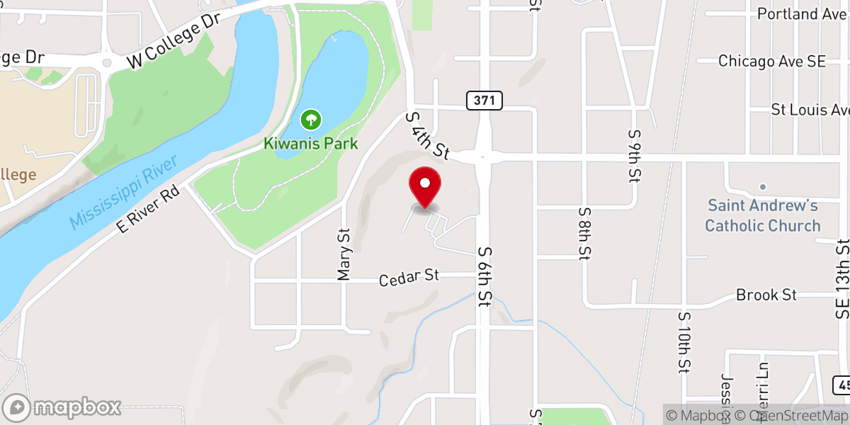 Map showing location of Trinity Childrens Center