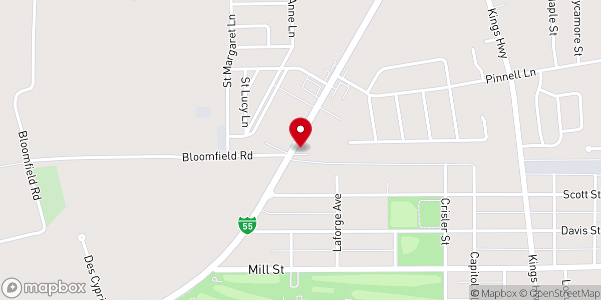 Map showing location of Church of Christ