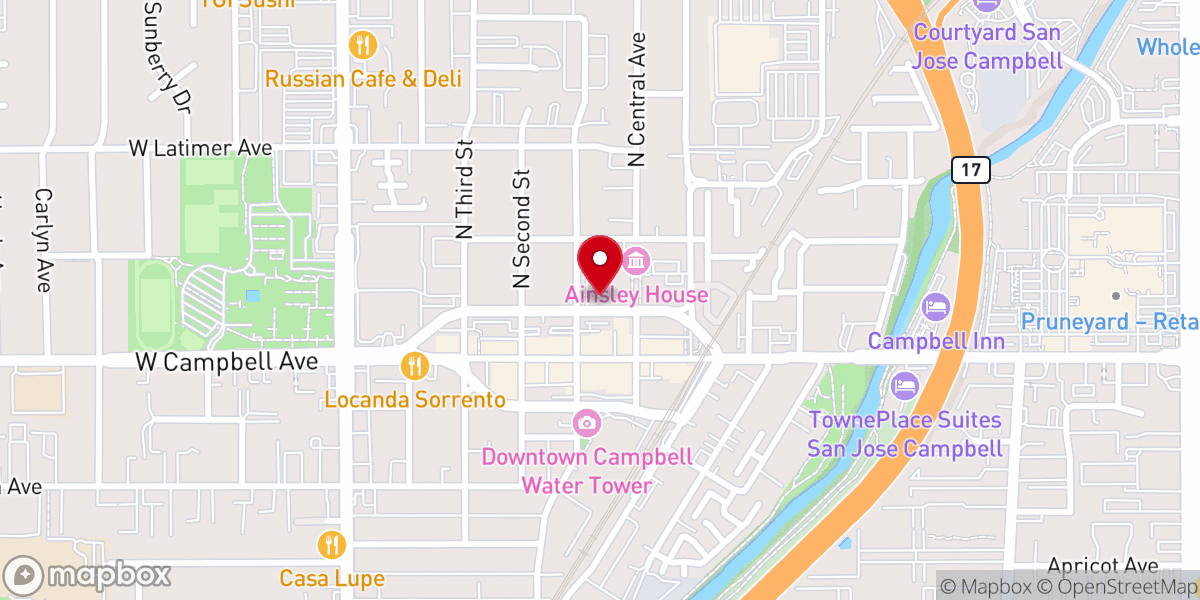 Map showing location of Campbell Police Chaplaincy