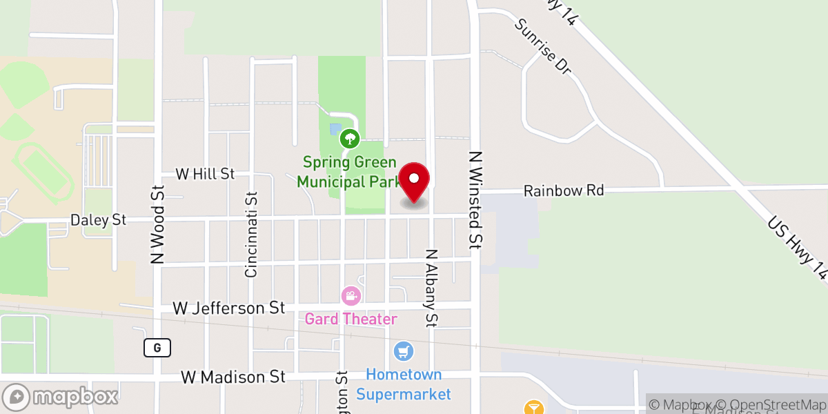 Map showing location of Christ Lutheran Church