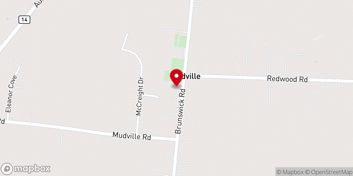 Map showing location of Grace Baptist Church