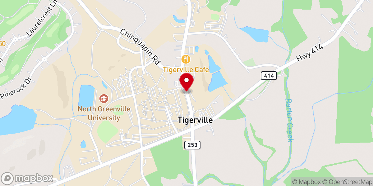 Map showing location of Tigerville