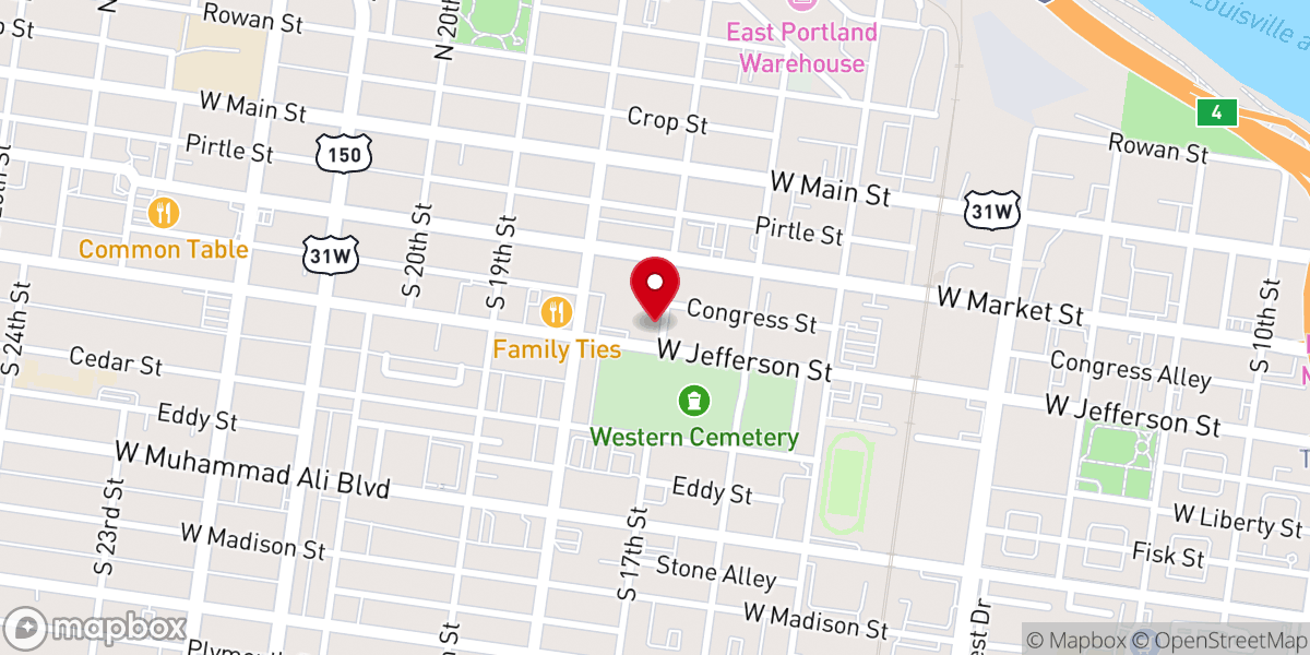 Map showing location of On Track Ministries