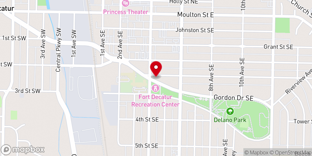 Map showing location of Vintage Faith Church