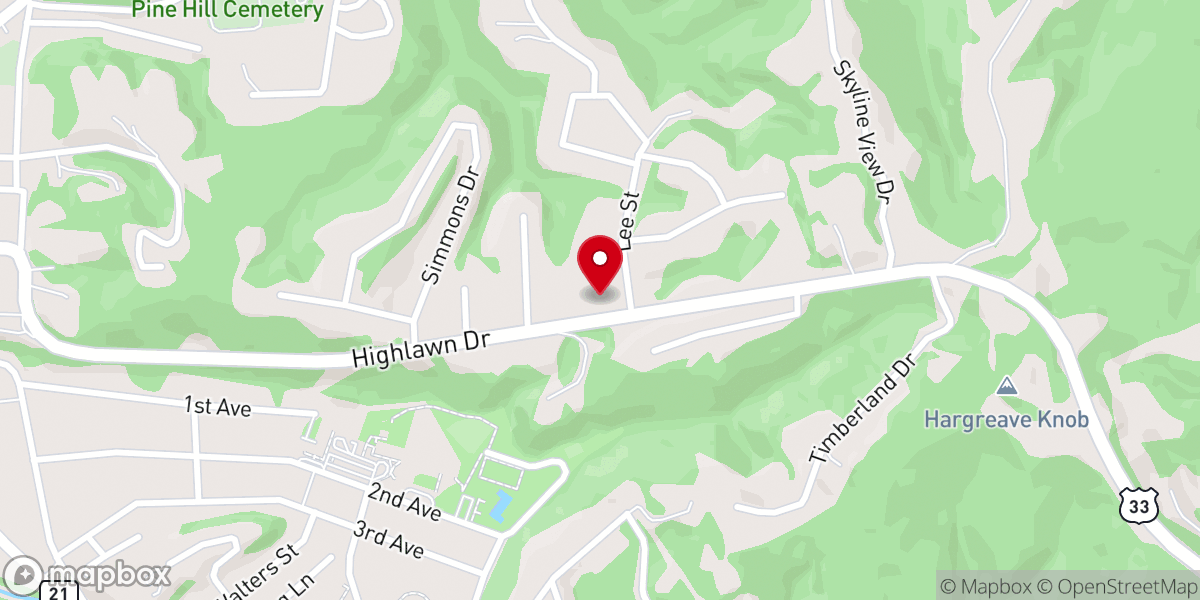 Map showing location of Grace Gospel Baptist Church