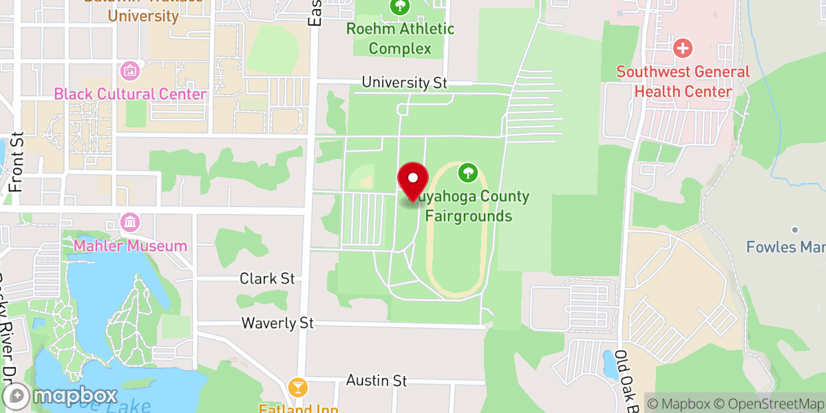 Map showing location of Cleveland Oktoberfest