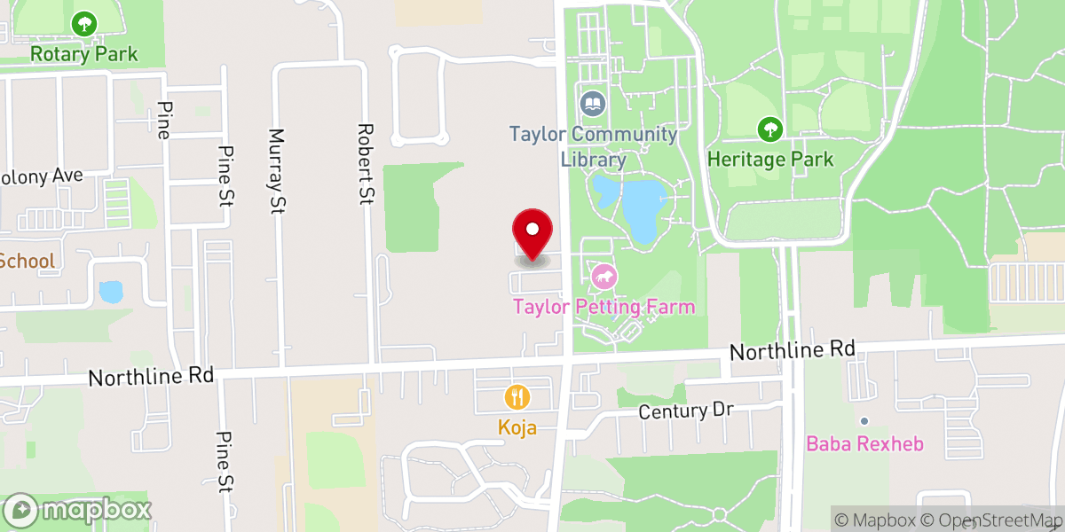 Map showing location of Heritage Free Will Baptist Church