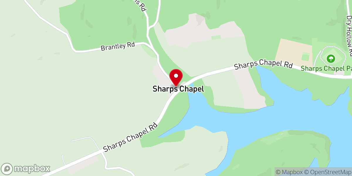Map showing location of Sharps Chapel