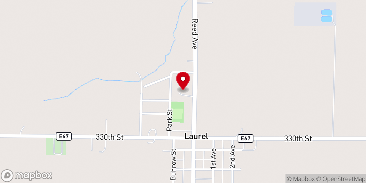 Map showing location of Heart of Iowa House of Prayer