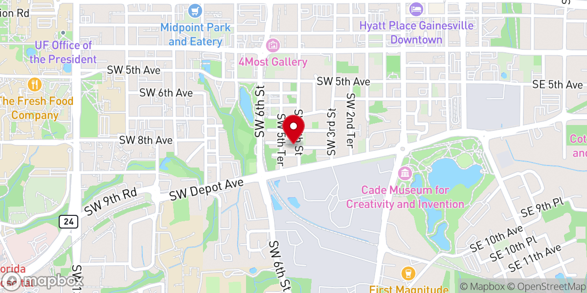 Map showing location of Shady Grove Primitive