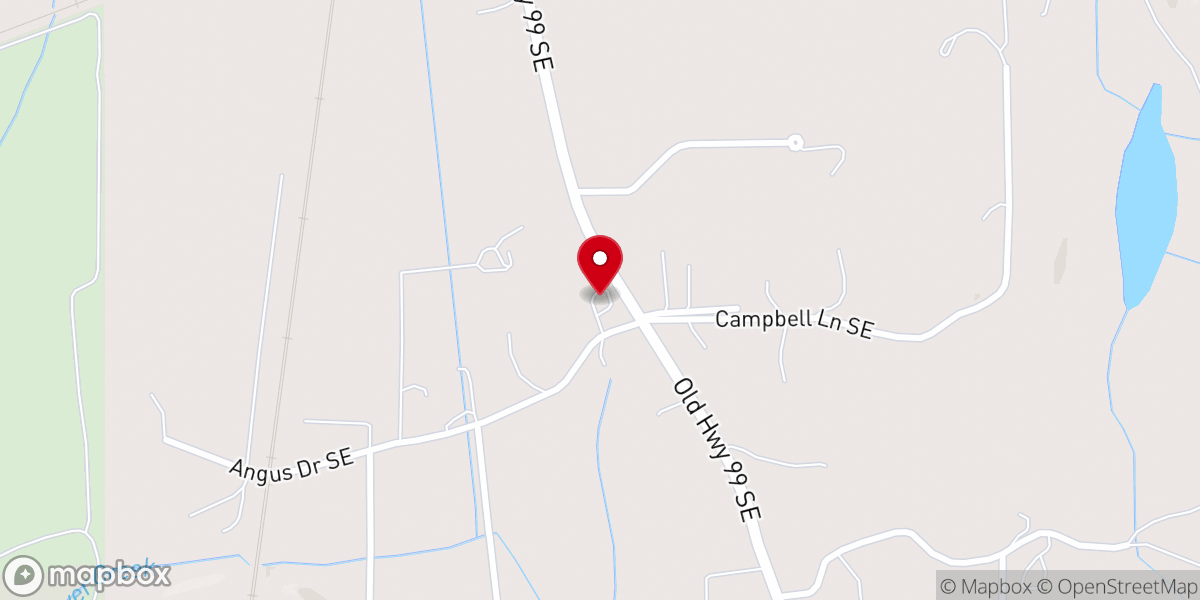 Map showing location of Blessed Hope Baptist Church