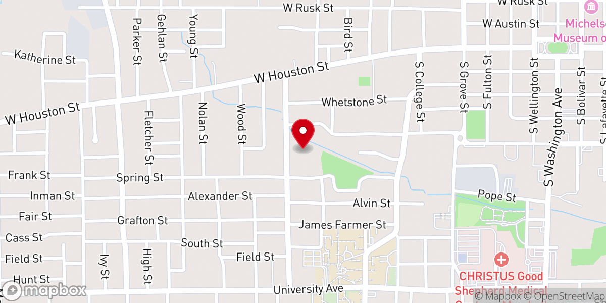 Map showing location of Peoples Missionary Baptist Church