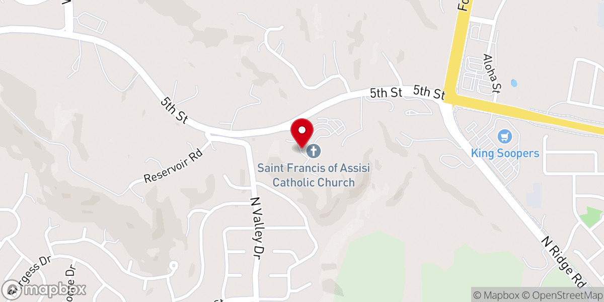 Map showing location of St. Vincent de Paul Society of Castle Rock