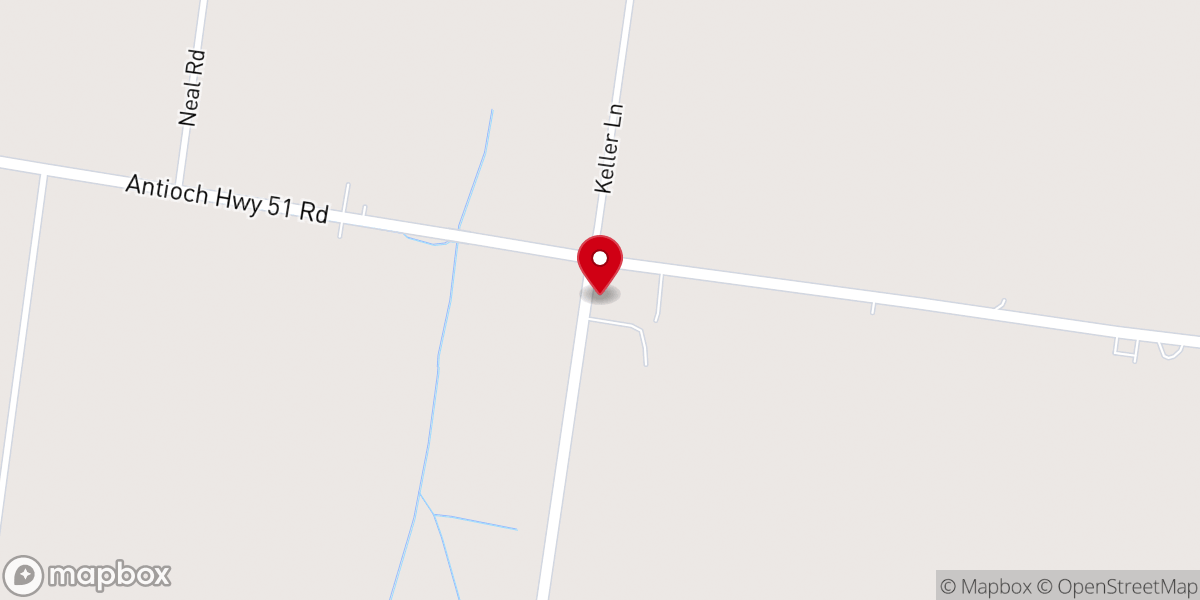 Map showing location of Walnut Corner Church