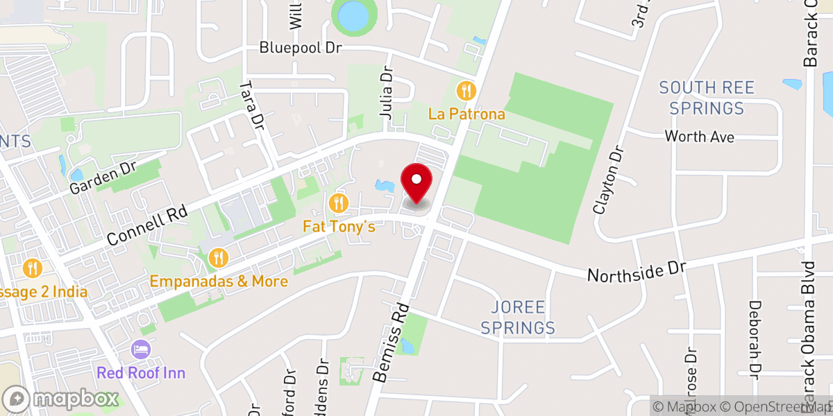 Map showing location of Morningside Baptist Church