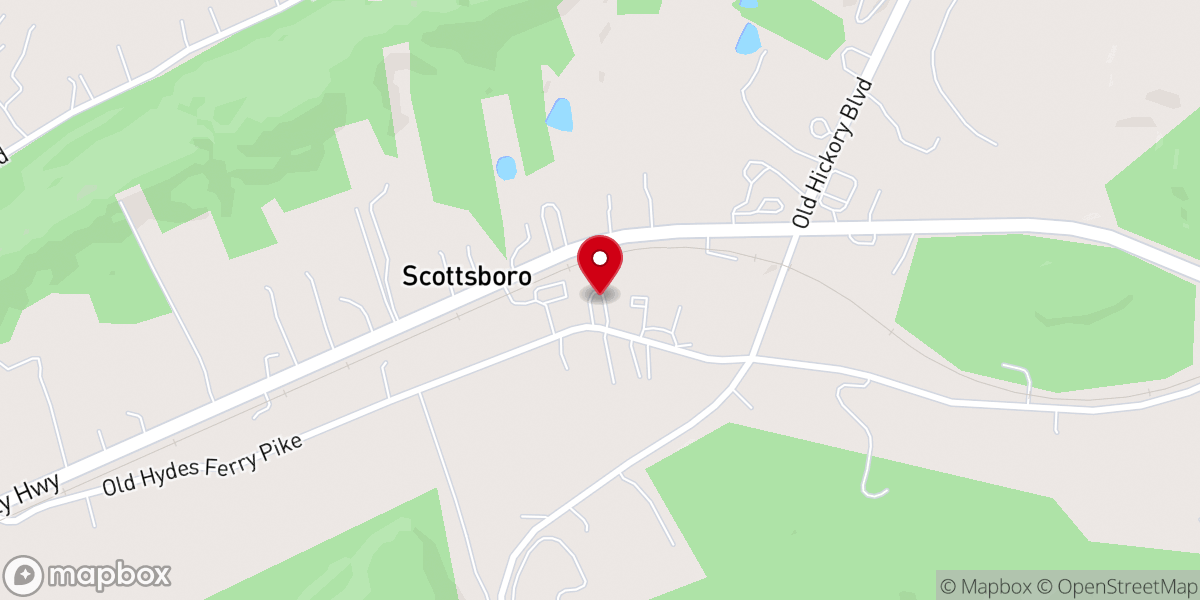 Map showing location of Scottsboro United Methodist Church