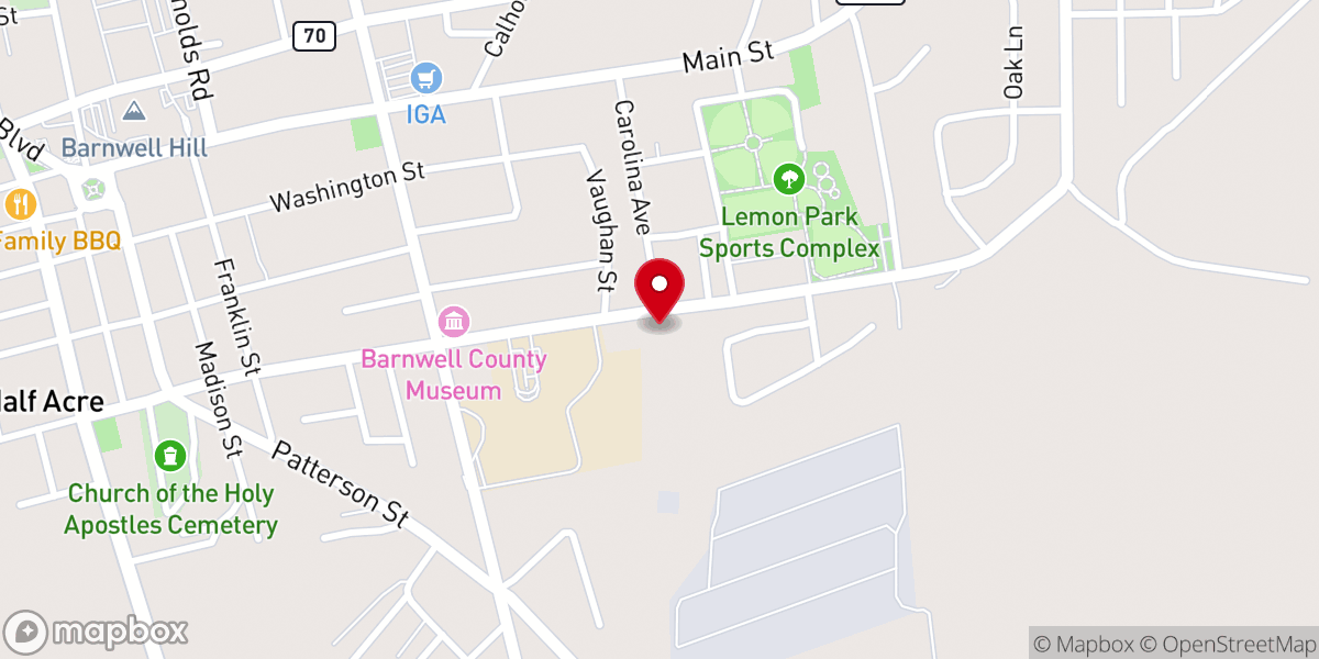 Map showing location of Christ Presbyterian Church