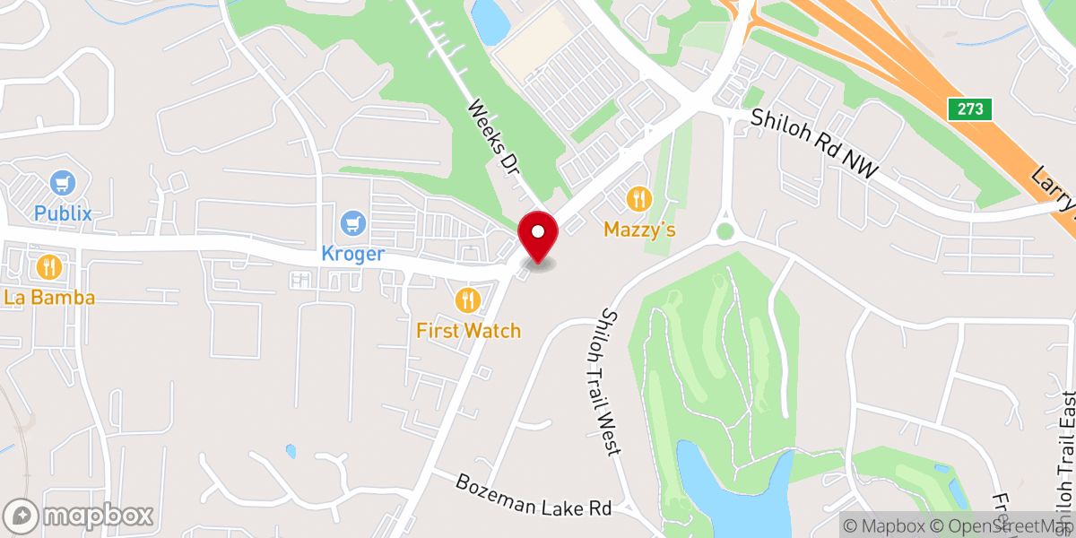 Map showing location of Shiloh Community Church - Kennesaw