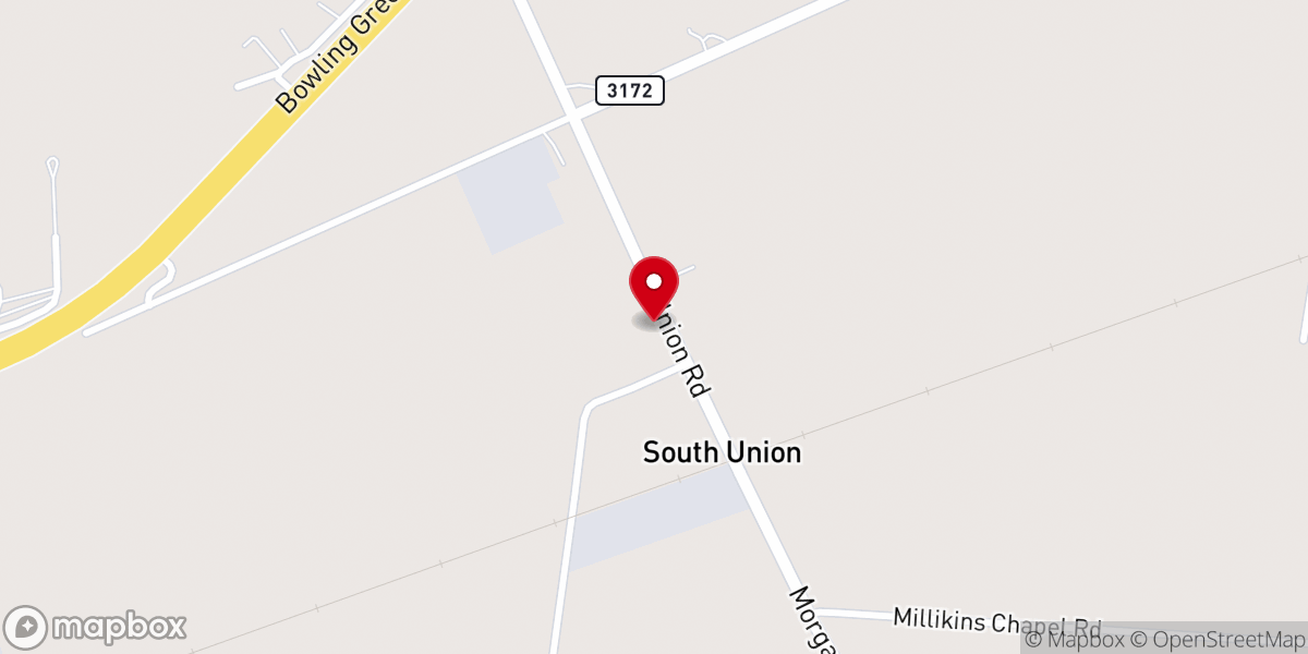 Map showing location of Center Baptist Church