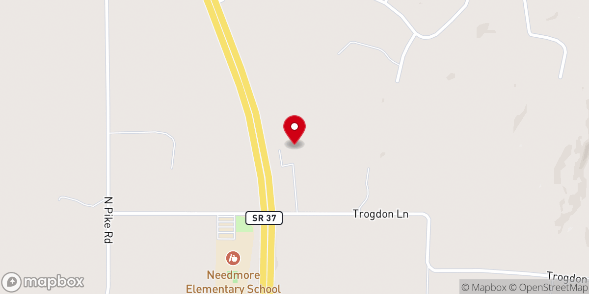 Map showing location of Crossroads Community Church