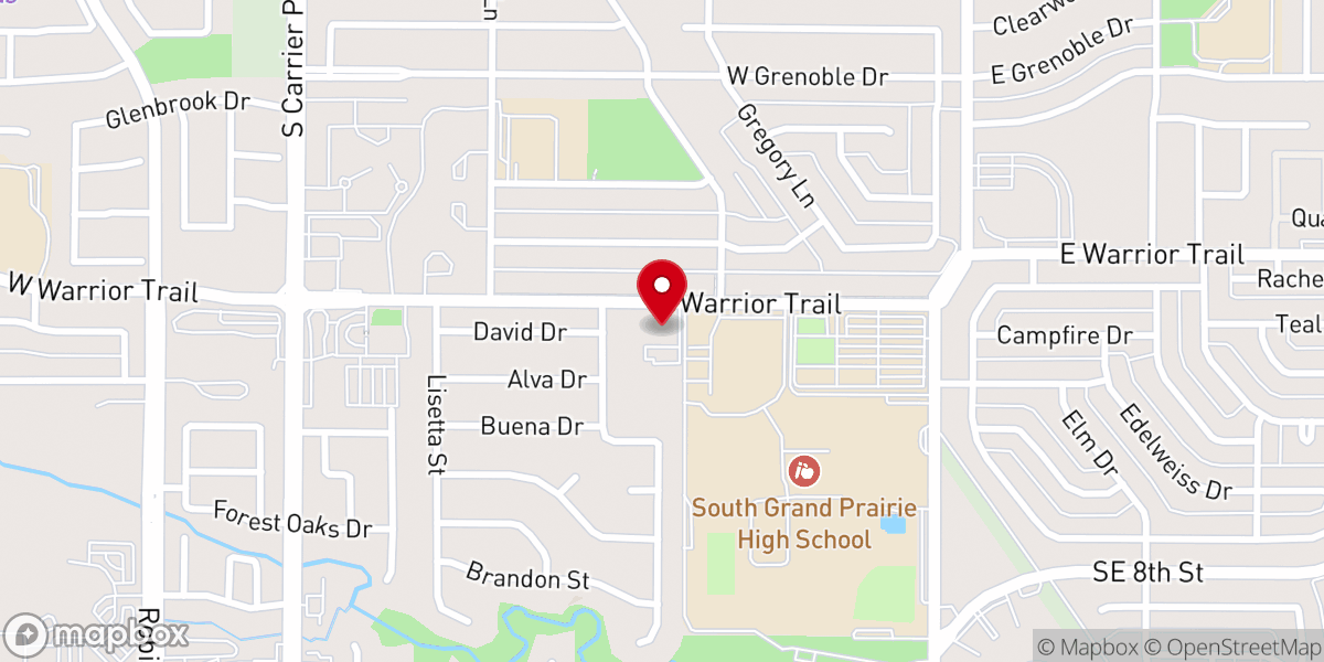 Map showing location of South Park Baptist Church