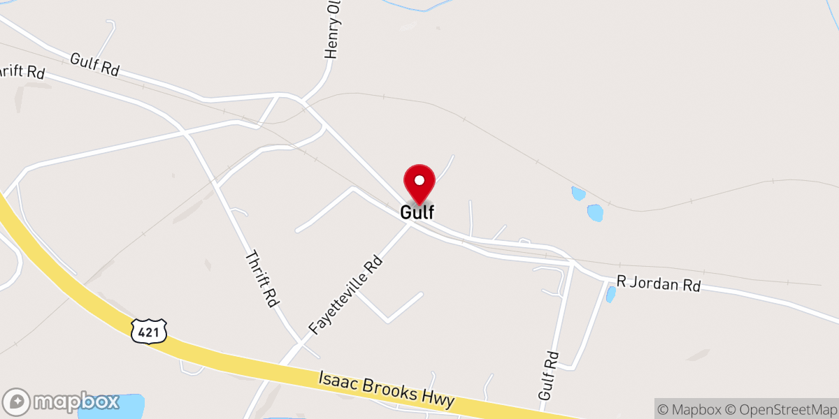 Map showing location of Gulf Presbyterian Church