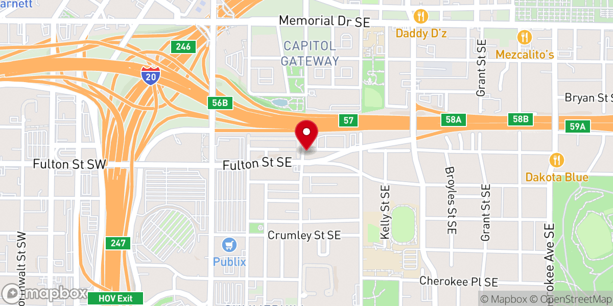 Map showing location of Martin Street Church of God