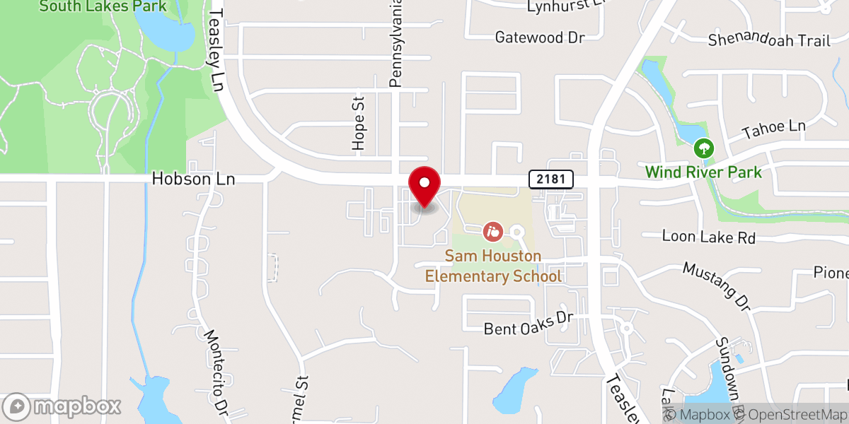 Map showing location of Southmont Baptist Church
