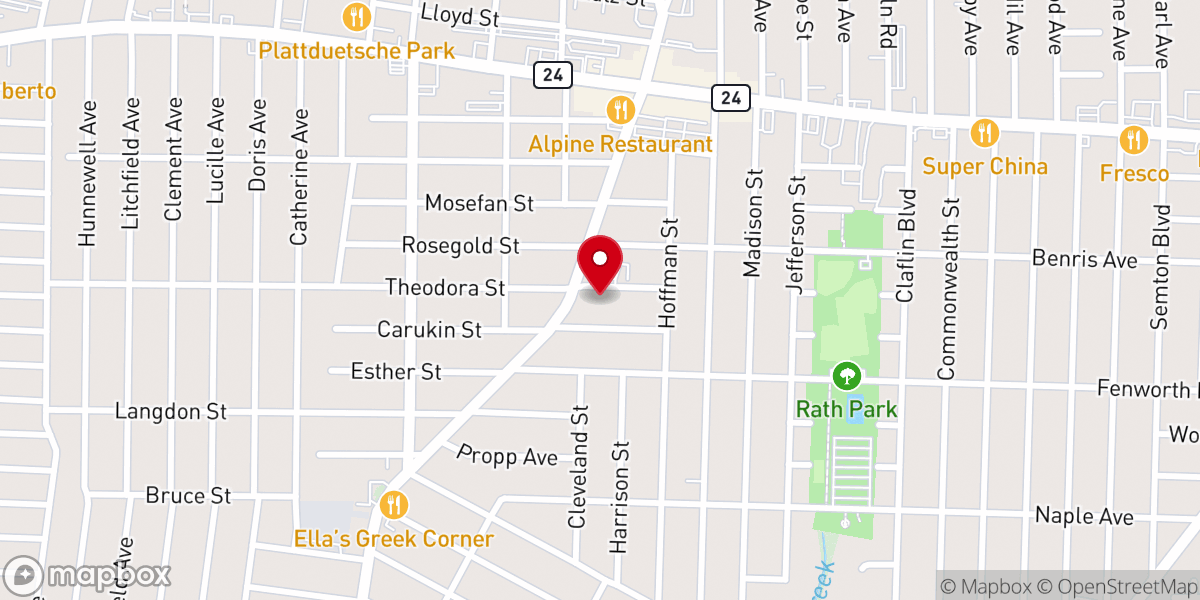 Map showing location of Ascension Lutheran Church