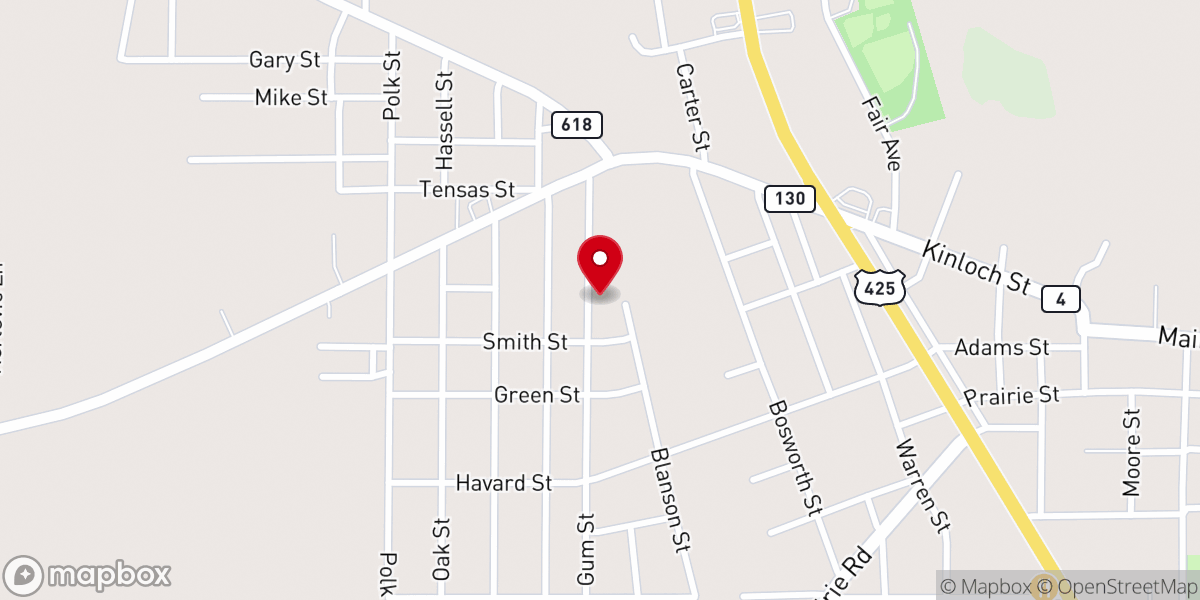 Map showing location of True Light Baptist Church