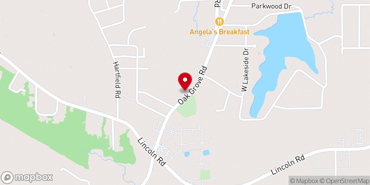 Map showing location of New Bethel Baptist Church