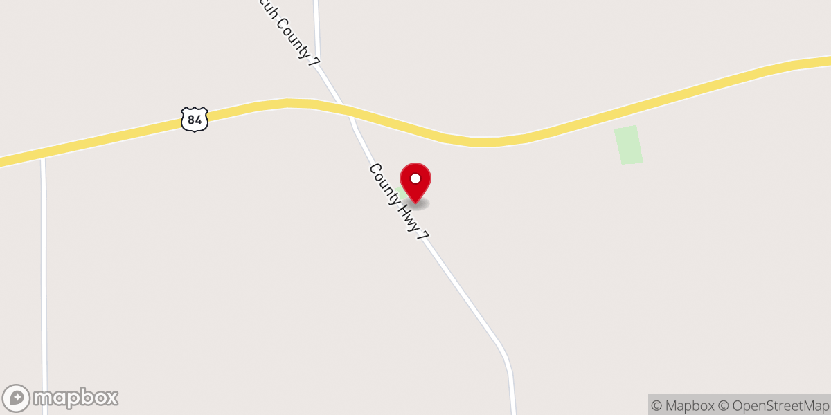 Map showing location of Oakdale Assembly of God Church