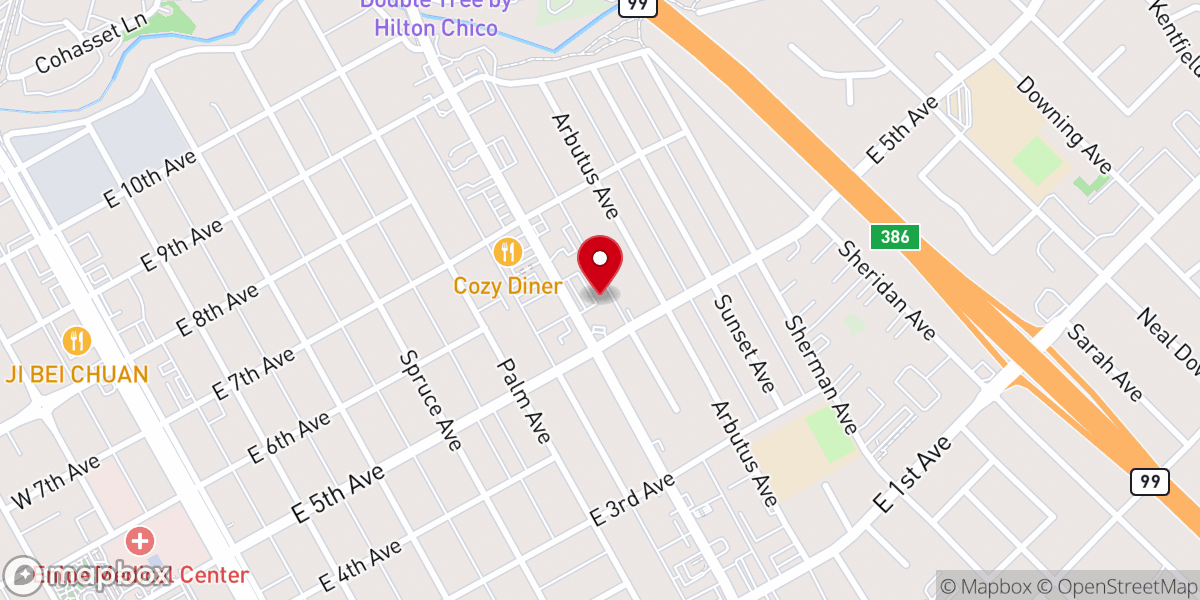Map showing location of New Vision United Church of Christ